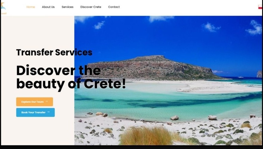 Ιστοσελίδα Asterias Travel - transfers & tours Κρήτη